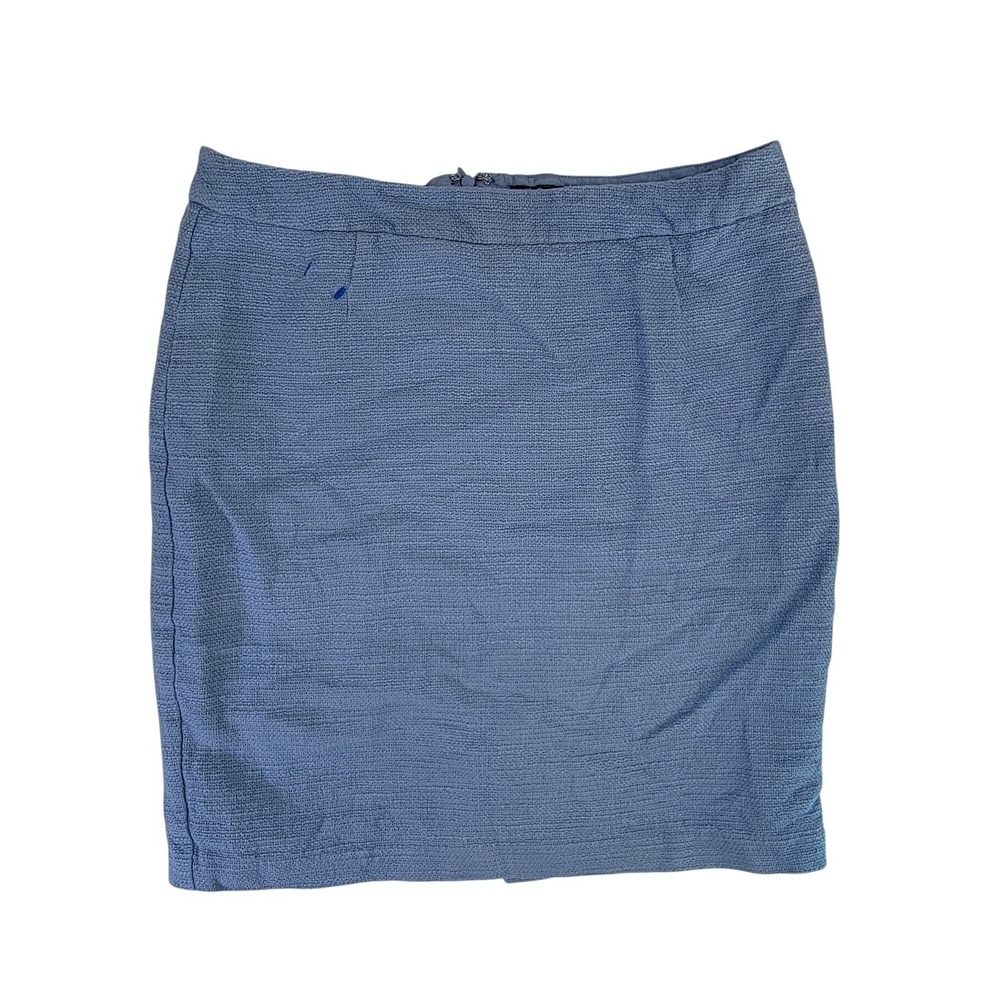 Lord & Taylor Light Blue Pencil Skirt Women Size‎ 6 Knee Length Zipper Closure